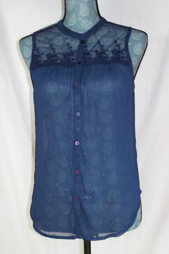 Magnifique chemisier bleu Jennyfer