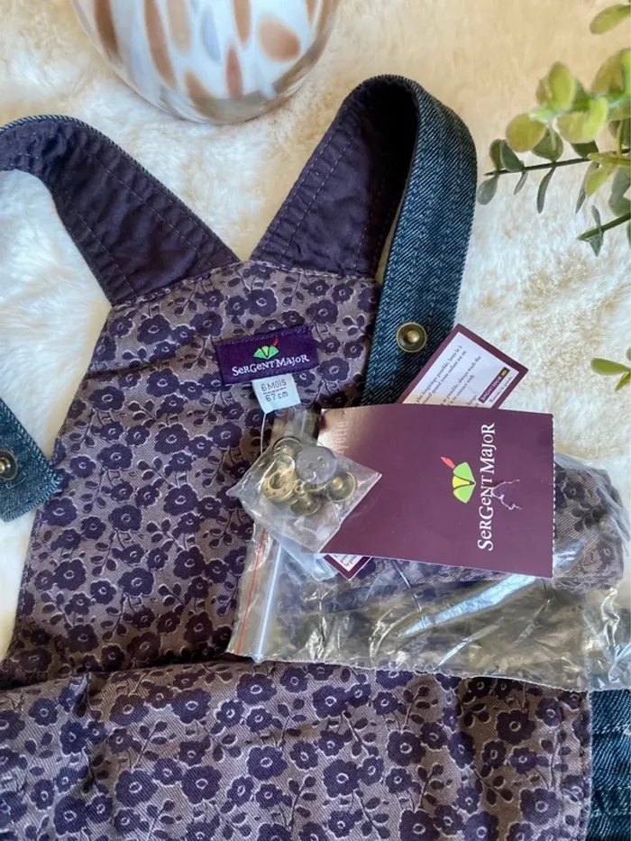💙Adorable robe salopette en jean bébé fille - 6 mois - Neuve avec étiquette💙 - photo numéro 6