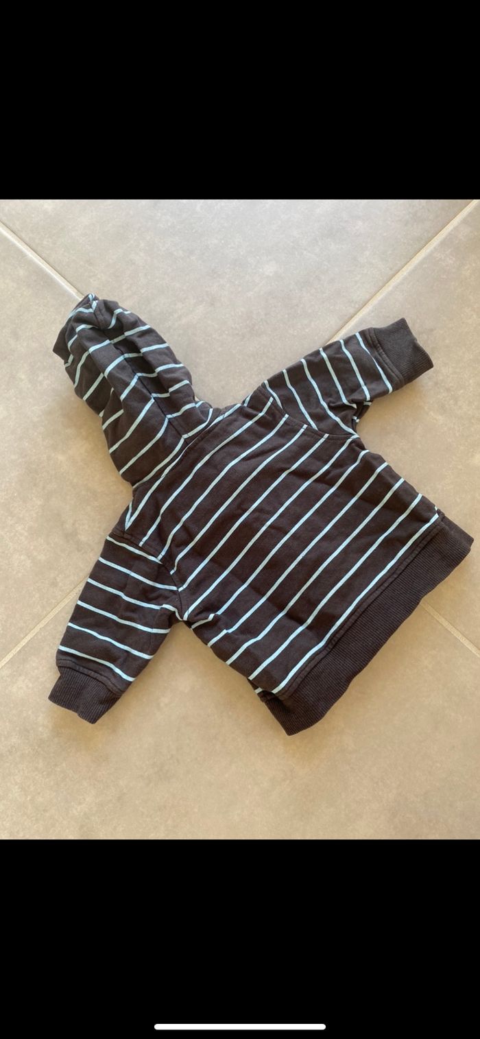 Gilet à capuche zippé 1 mois - photo numéro 8