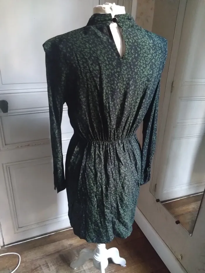 Robe courte La Petite Étoile noire à motifs verts T36 automne - photo numéro 6