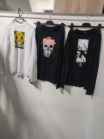 Lot de trois t-shirt manches longues 14 ans