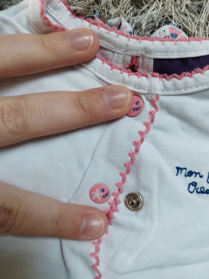 Gilet léger à pression fille 6 mois sergent major - photo numéro 3