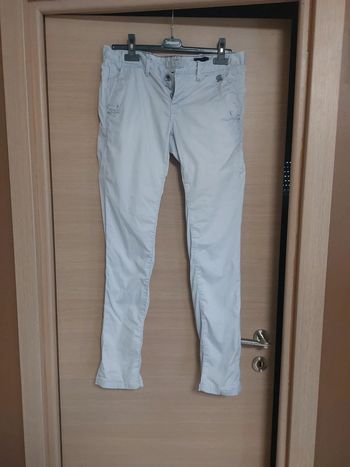 Pantalon gstar gris blanc  taille basse