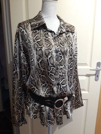 Chemise satinée python neuve