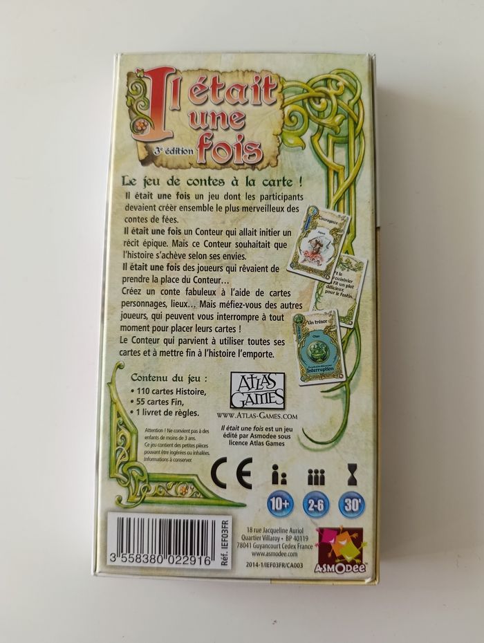 Jeu de cartes "Il était une fois" parfait état - photo numéro 2