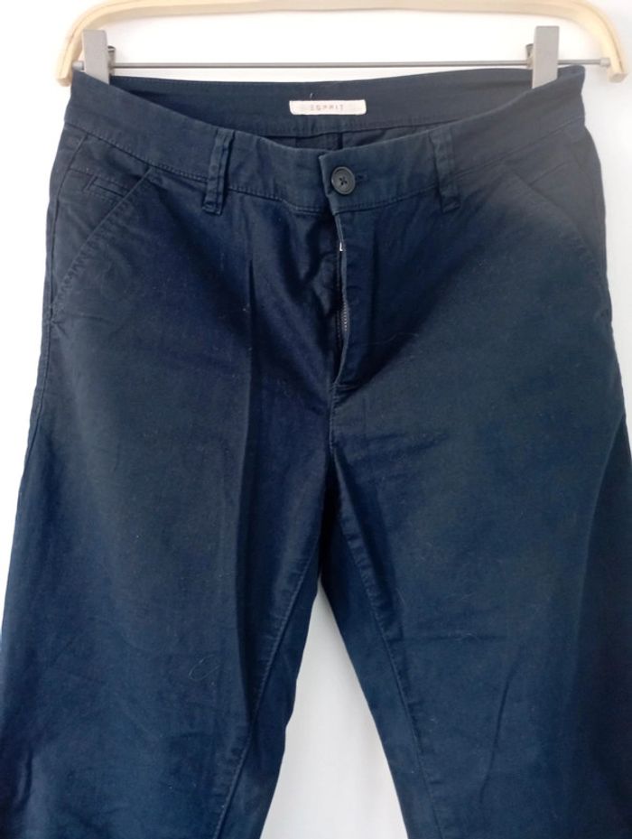 Pantalon bleu droit taille 36 - Esprit - photo numéro 2