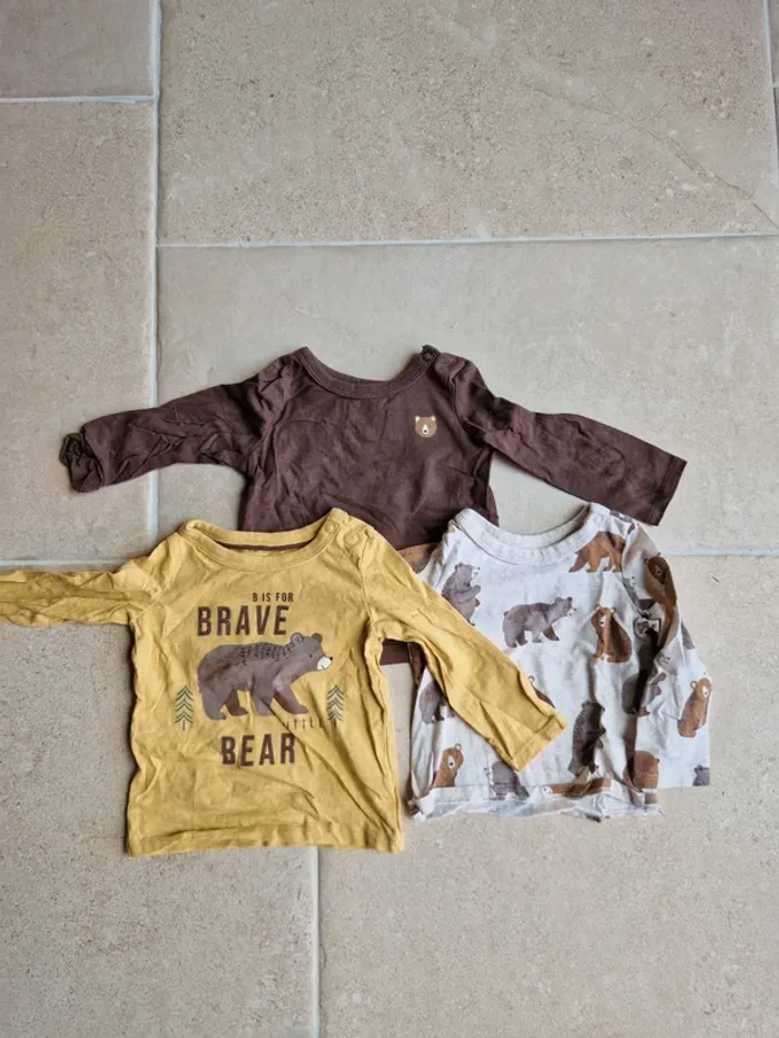 Lot tee shirt ours c&a