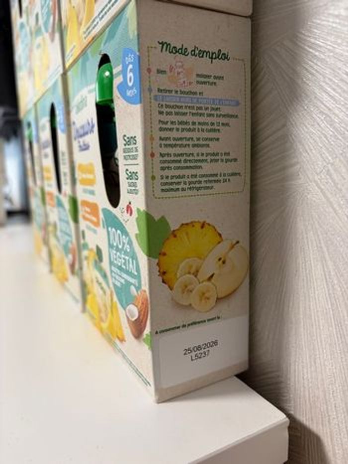 Lot de 10 boîtes de 4 gourdes végétales bledina - photo numéro 2
