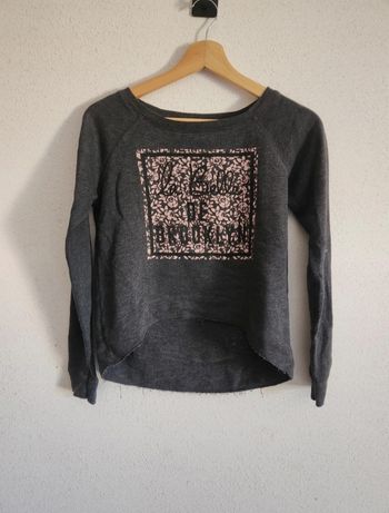 Sweat fin gris Jennyfer – Taille XS/S, motif tendance