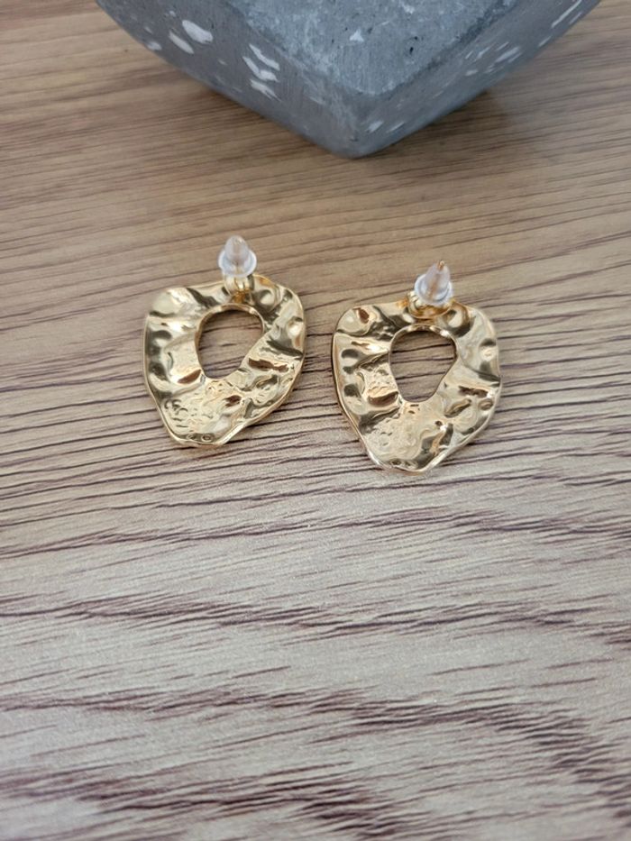 Boucles d'oreilles géométriques - Plaqué Or - photo numéro 3