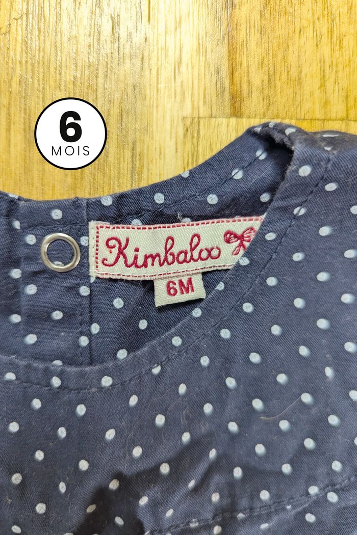 Robe droite sans manches bleu à pois - bébé fille 6 mois - photo numéro 3
