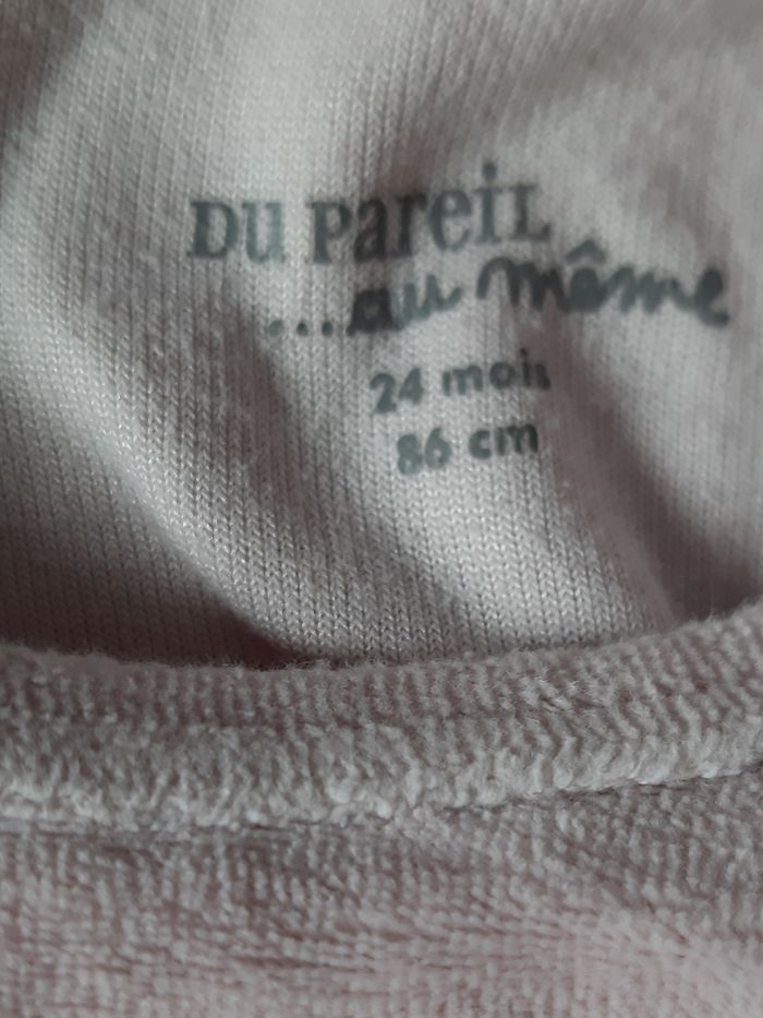 pyjama velours chaud 1 pièce fille - DPAM - girafe, oiseau - 24 mois - photo numéro 5