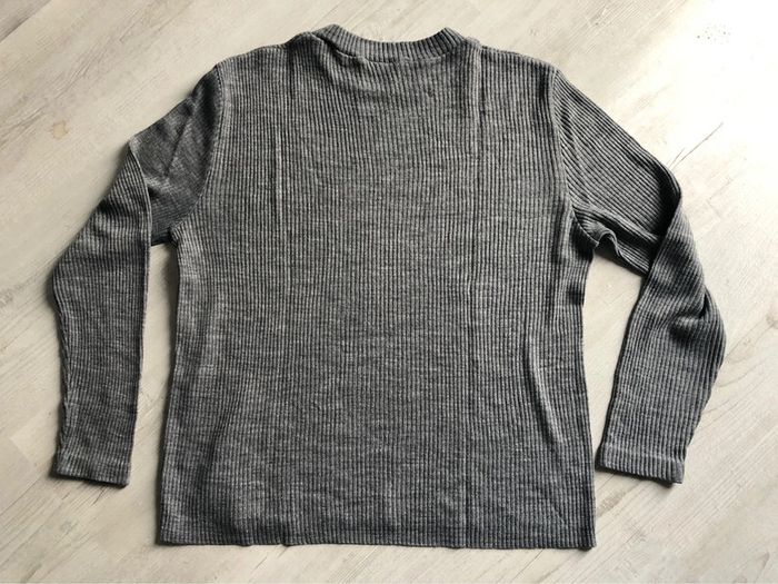 MM3- Pull gris vintage côtelé T 42-44 - photo numéro 8