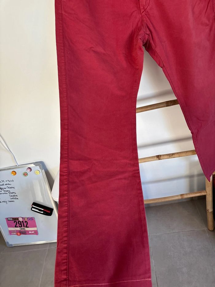 Pantalon chino rouge bordeaux Celio taille 48 - photo numéro 6