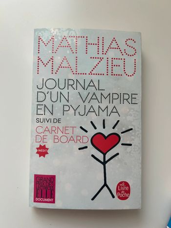 Livre Mathias Malzieu Journal d’un vampire en pyjama