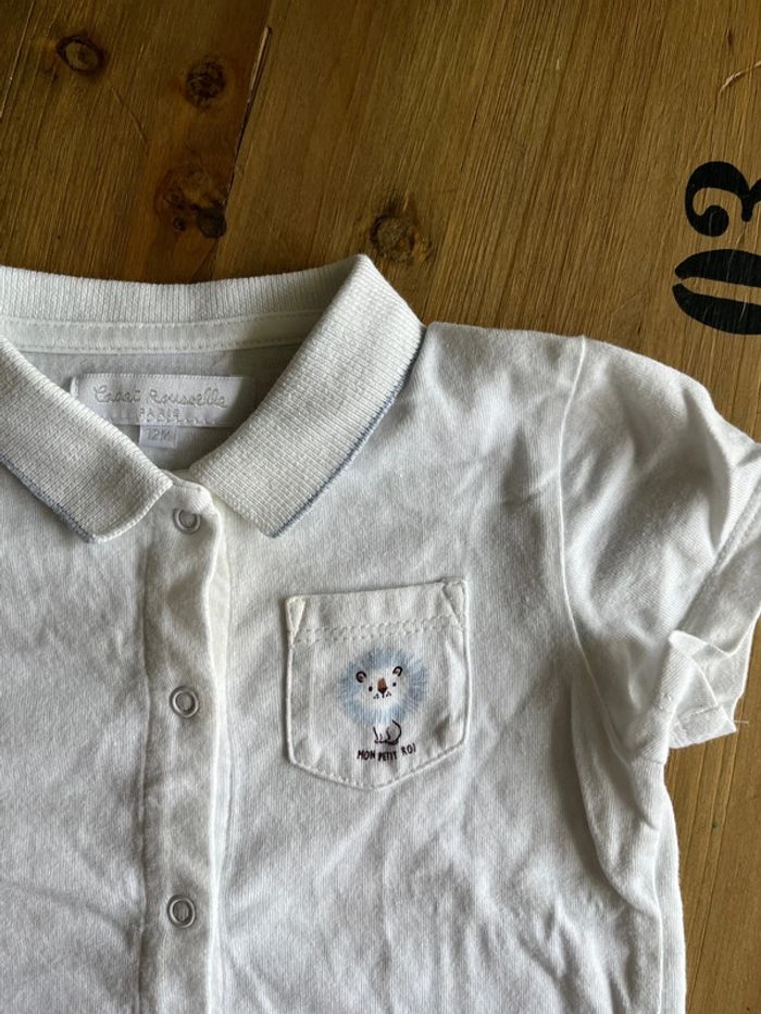 Polo blanc Cadet Rousselle 18 mois - photo numéro 2