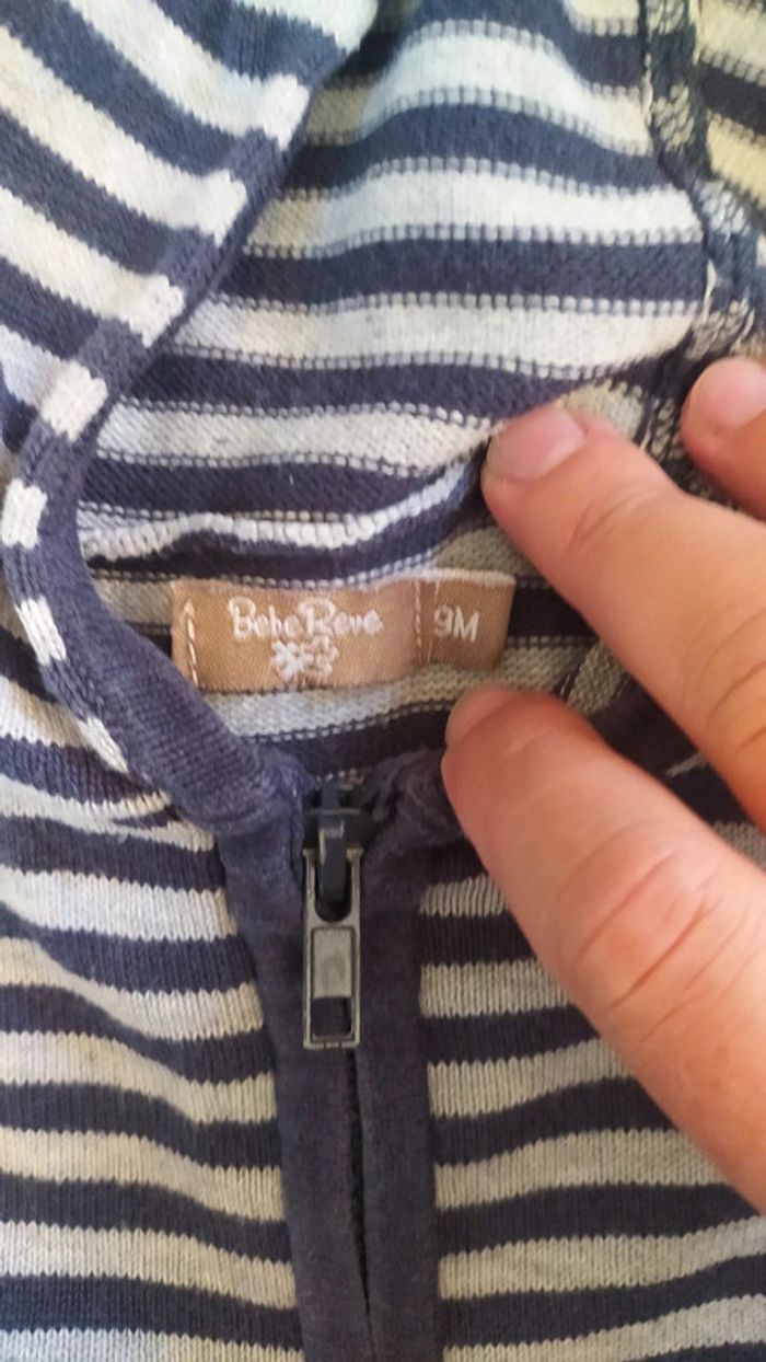 Gilet rayé zippé - photo numéro 2