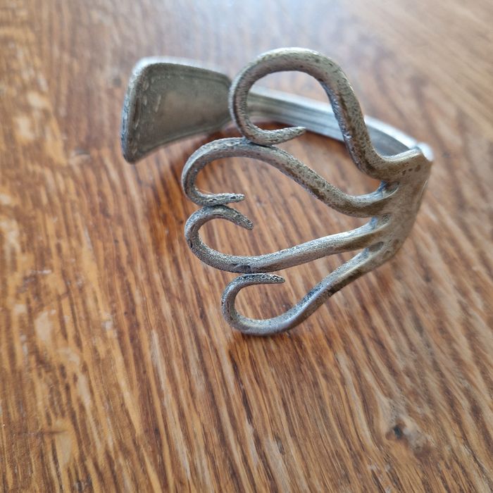 Bracelet Fourchette en métal argenté