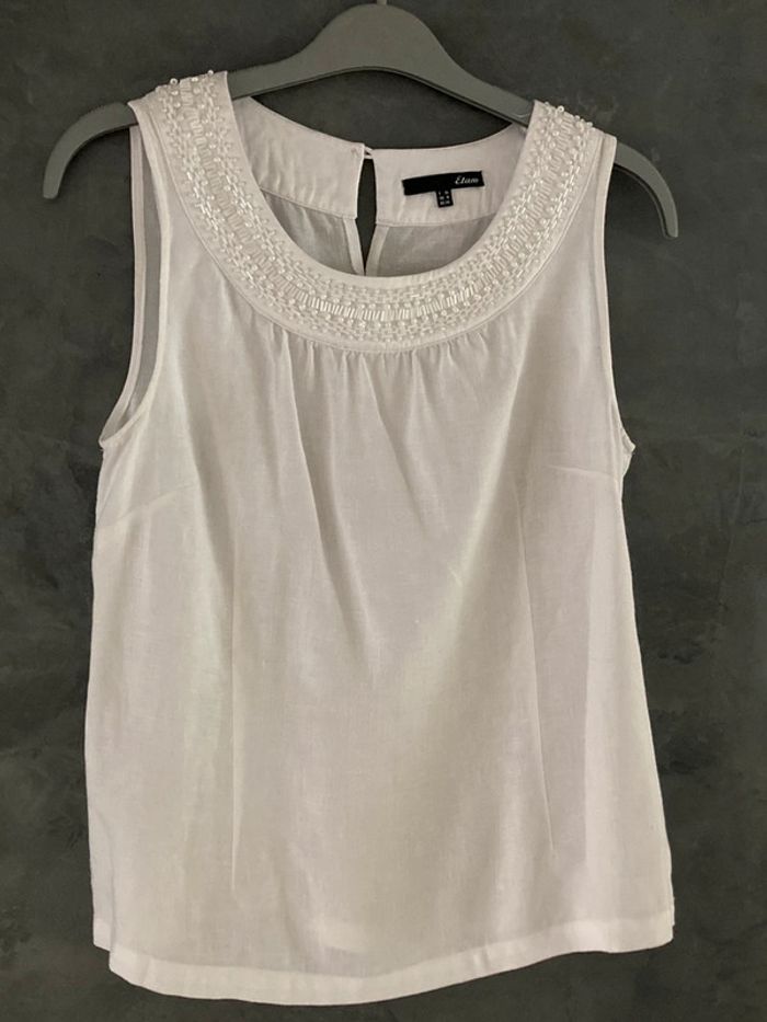 Top en coton Etam blanc