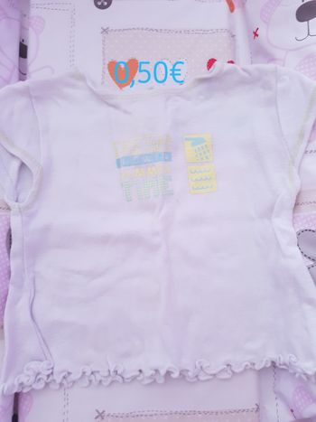 Tee-shirt blanc 6mois