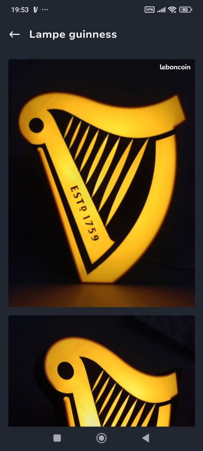 Lampe LED Guinness