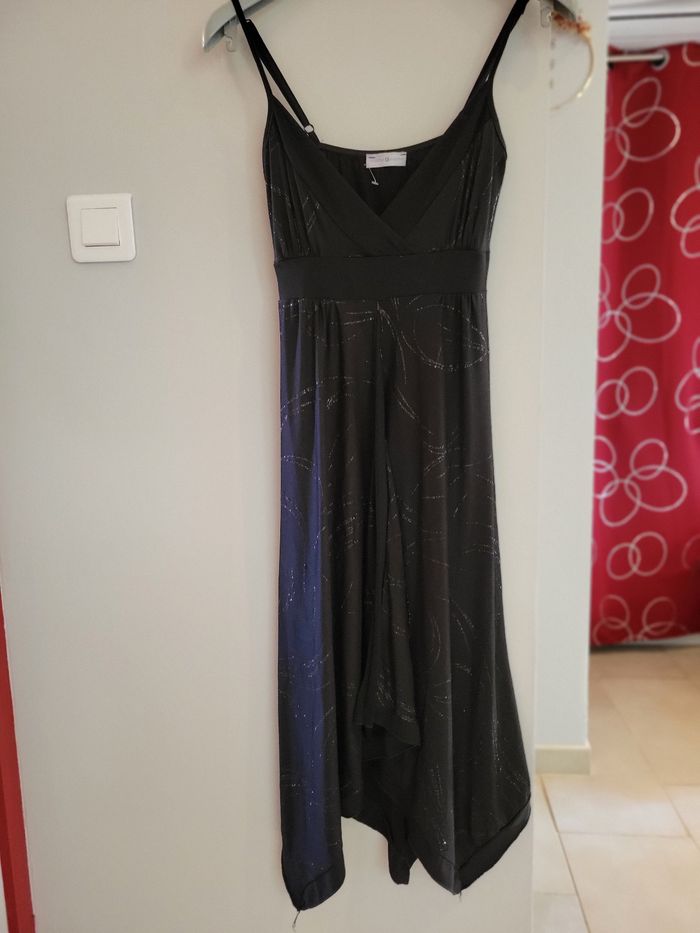 Robe noire paillettes Cache-Cache