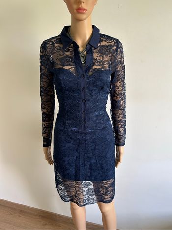Robe bleue marine neuve en dentelle AX Paris taille US 10