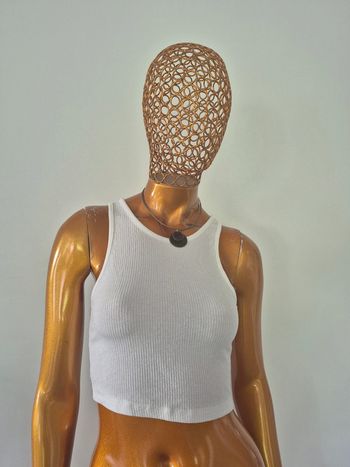 Top Court Femme Blanc