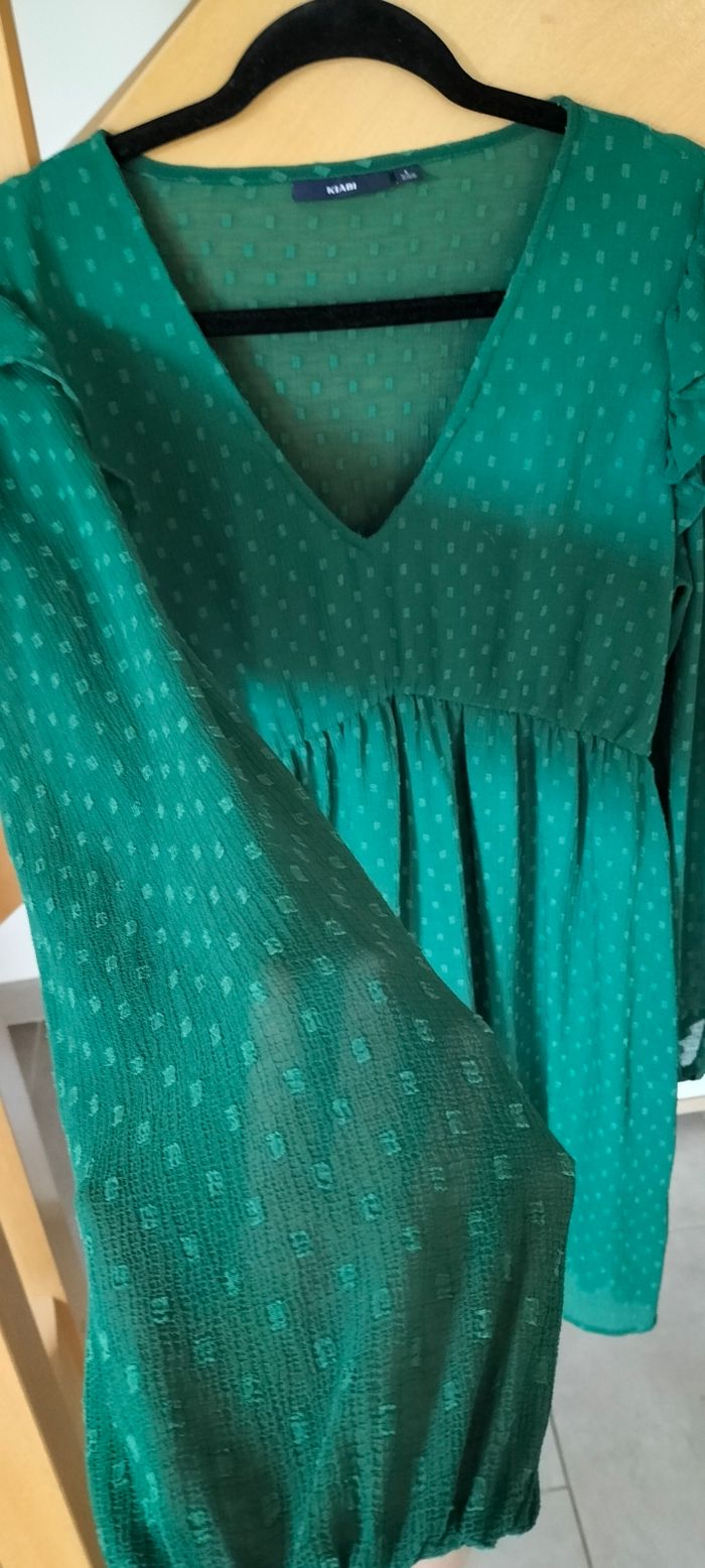 Robe verte à pois - photo numéro 2