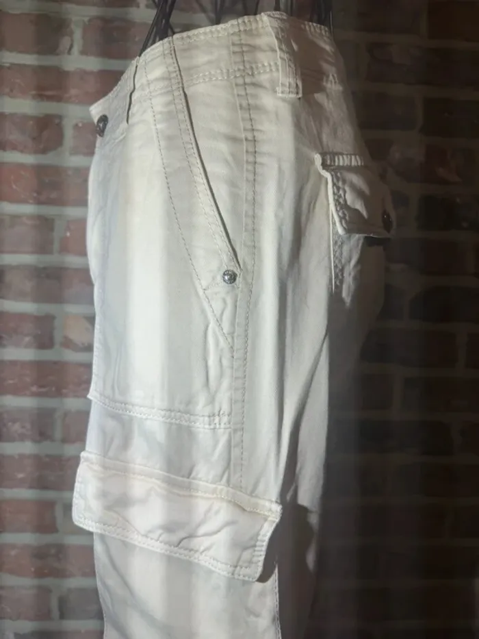 Jeans beige cargo Bershka Taille 32/XXS - photo numéro 7