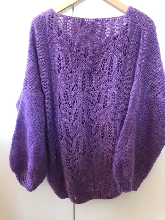 Pull oversized violet - photo numéro 2