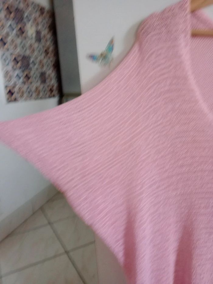 Top femme 40 ajouré rose c77 - photo numéro 13