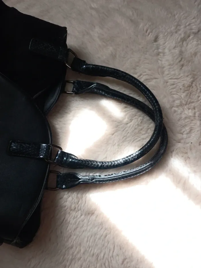 Sac à main bi matière - photo numéro 6