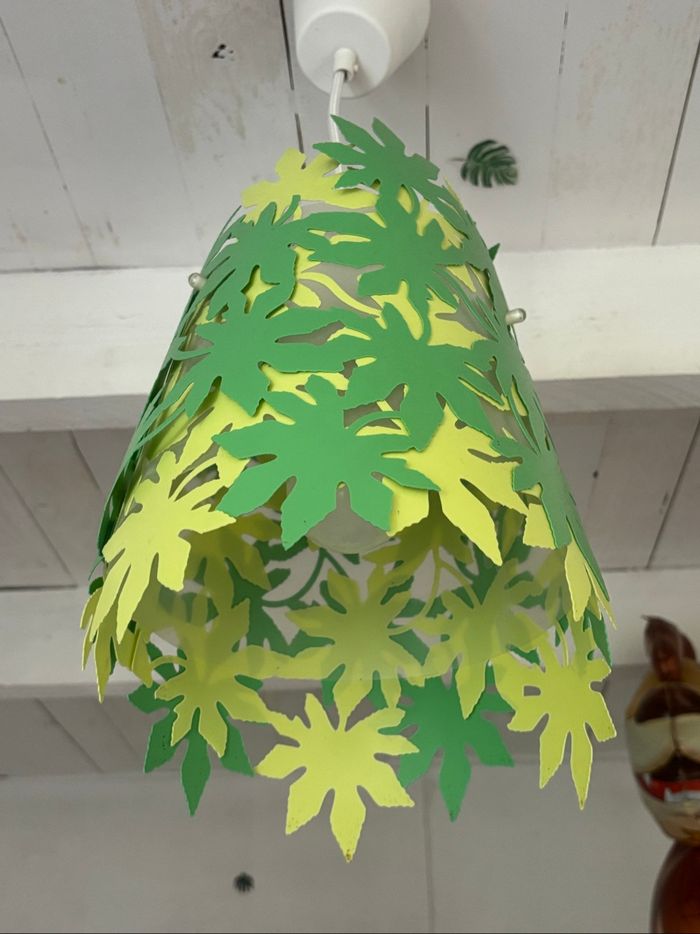 Lustre plafonnier feuille jungle - photo numéro 2
