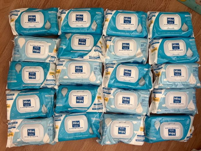 Lot 20 paquet lingette mixa bébé