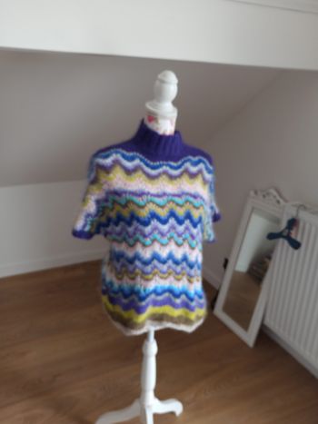 Neuf pull angora Anny blatt tricoté main modèle unique taille34/40