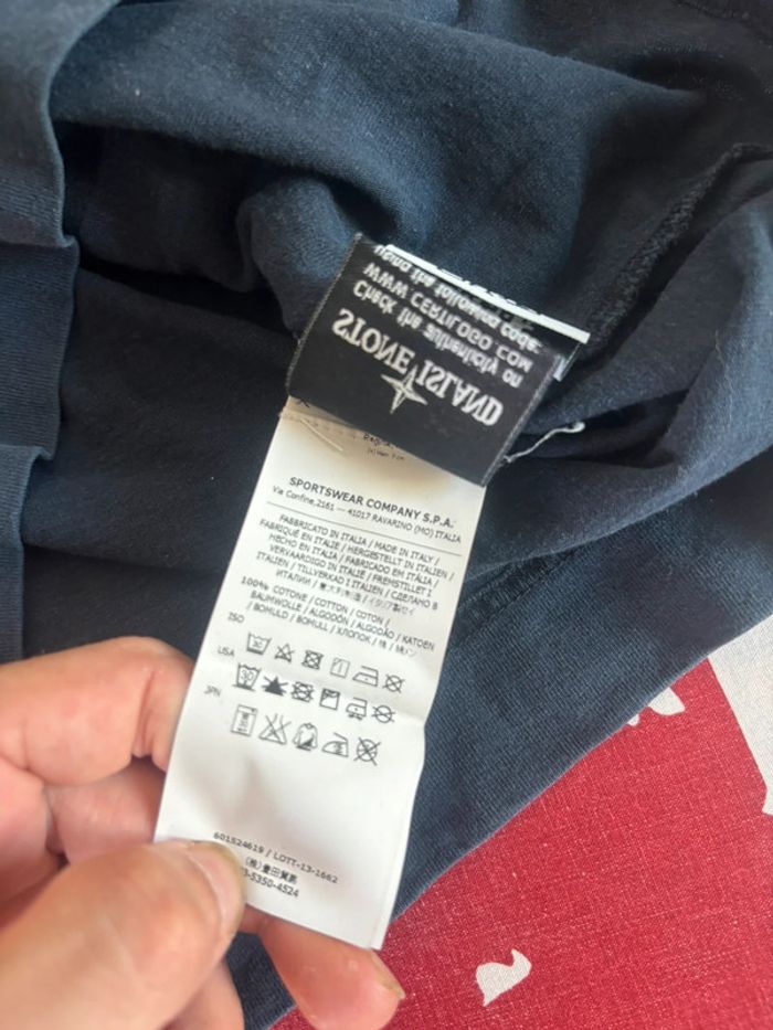 Sweat col en V Stone Island taille S bleu marine - photo numéro 6