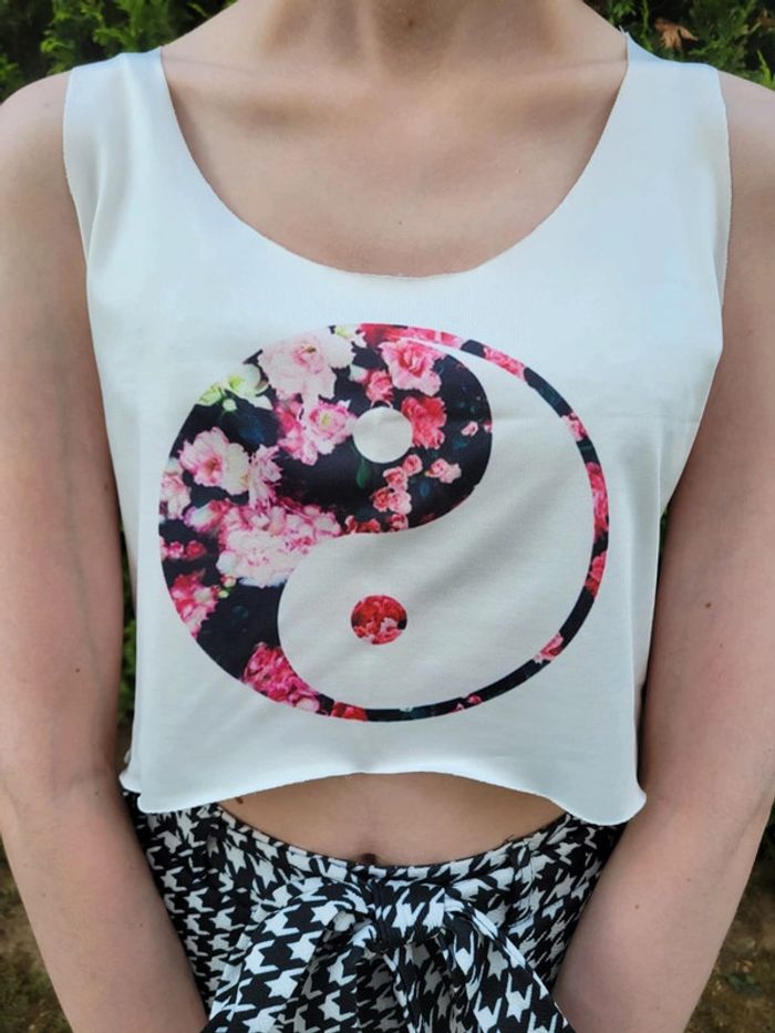 Crop top ying yang été femme taille S