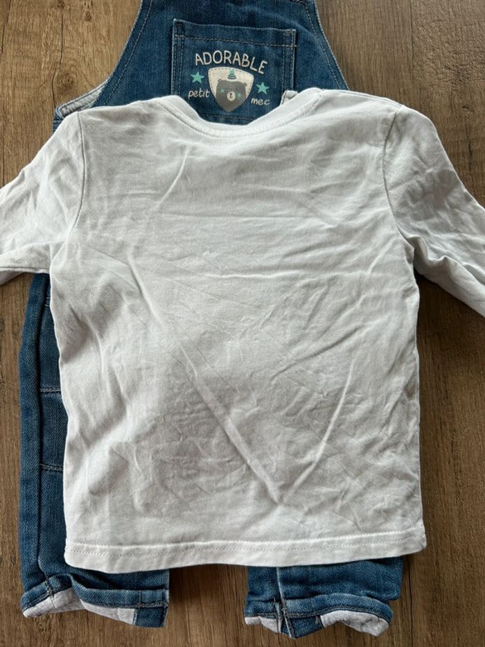 Ensemble salopette et t-shirt manches longues 9 mois - photo numéro 5