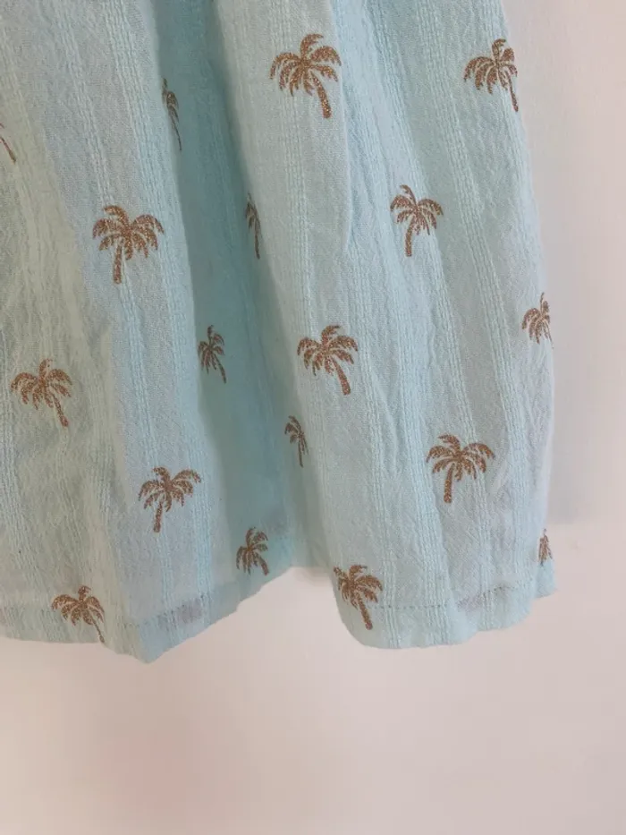 Robe dpam bleu ciel ananas doré - photo numéro 3