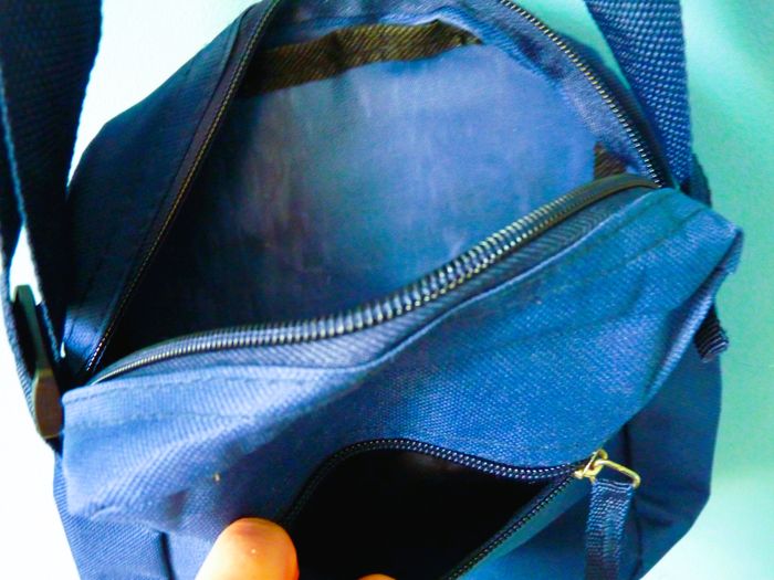 Sac besace objet publicitaire loto troyes habitat neuf bleu - photo numéro 2
