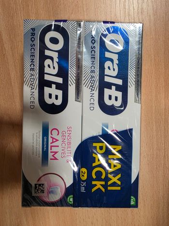 Lot X2 dentifrices Oral B Pro advanced Calm 