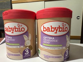Lot de 5 boites de lait BABYBIO OPTIMA ÂGE 3