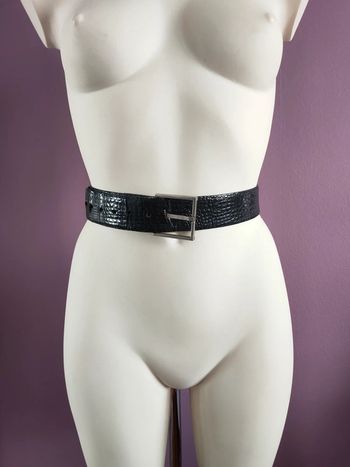 Ceinture en cuir croco