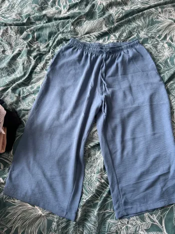 Pantalon en toile bleue