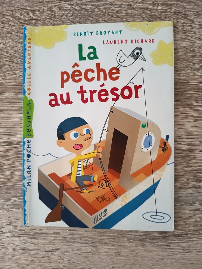 Livre roman enfant CP-CE1, La pêche au trésor, Milan Benjamin
