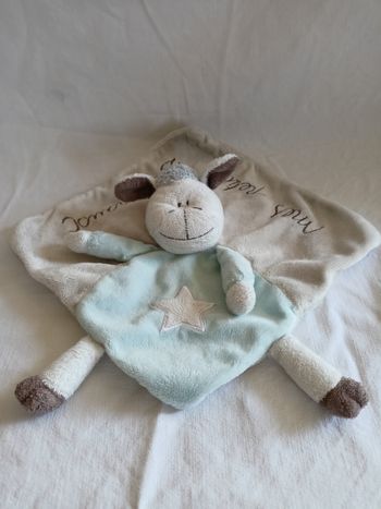 Doudou plat mouton mes petits z'animaux 20 cm