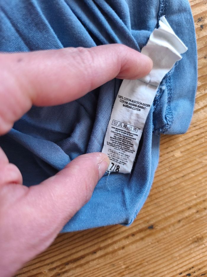 Tee-shirt garçon bleu imprimé – Taille 7/8 ans – TBE - photo numéro 4