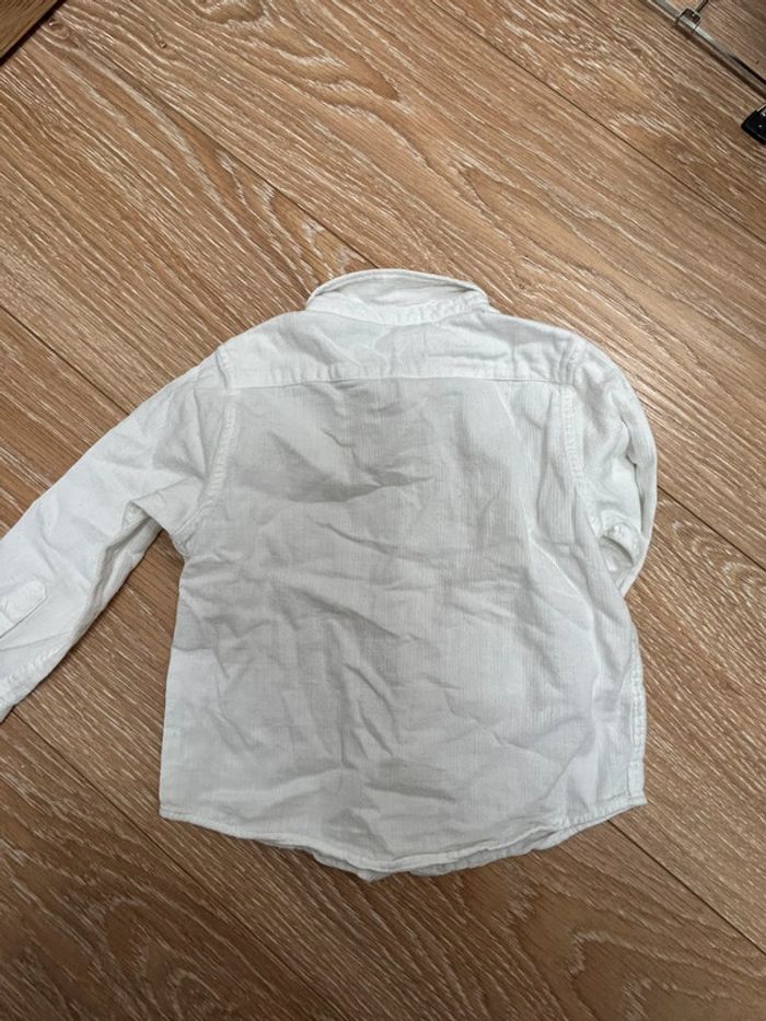 Chemise blanche à manches longues - Zara garçon 18/24 mois - photo numéro 4