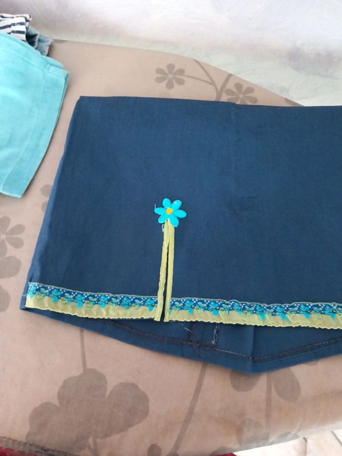 Jupe 12ans viscose elasthan bleu jeans - photo numéro 3